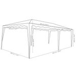 Toldo De Lona Beige De Exterior 3 X 6 X 2.5 M - Solaris