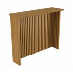 Mueble Auxiliar con Diseño de Listones Verticales Café 120X35.5X100 Cm