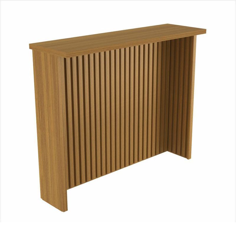 Mueble Auxiliar con Diseño de Listones Verticales Café 120X35.5X100 Cm