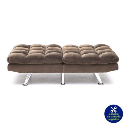 Sofá Cama Reclinable de Microfibra Chocolate