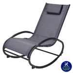 Silla Mecedora Gris Oscuro