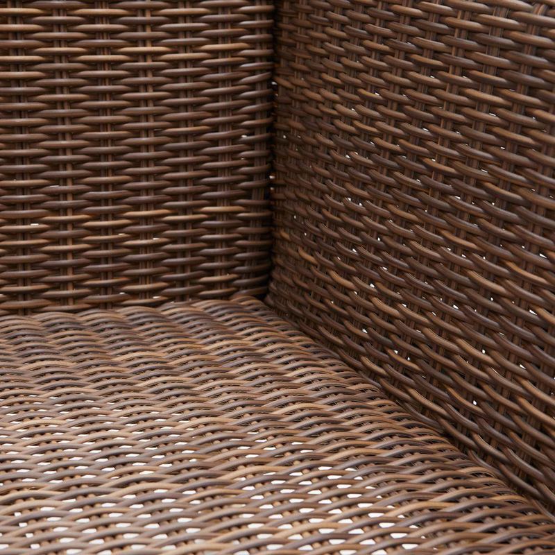 Set De Mueble Esquina De Ratán Y Aluminio 3 Pzas - Naterial