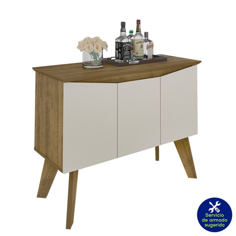 Bufetera Café y Blanca 110X41.5X80 Cm - Z