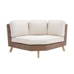 Set De Mueble Esquina De Ratán Y Aluminio 3 Pzas - Naterial