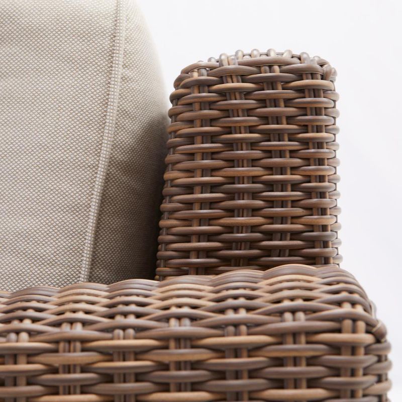 Set De Mueble Esquina De Ratán Y Aluminio 3 Pzas - Naterial