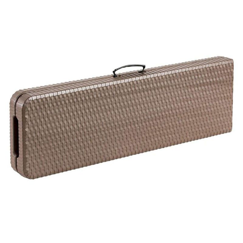 Banca  de Exterior Plegable Plástica Ratán Café