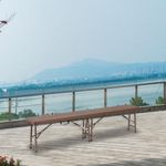 Banca  de Exterior Plegable Plástica Ratán Café