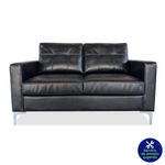 Sofá Negro Iguazu 2 Personas 142x76x83 Cm -  Zmobili
