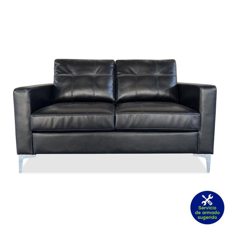 Sofá Negro Iguazu 2 Personas 142x76x83 Cm -  Zmobili