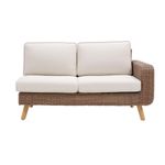 Set De Mueble Esquina De Ratán Y Aluminio 3 Pzas - Naterial