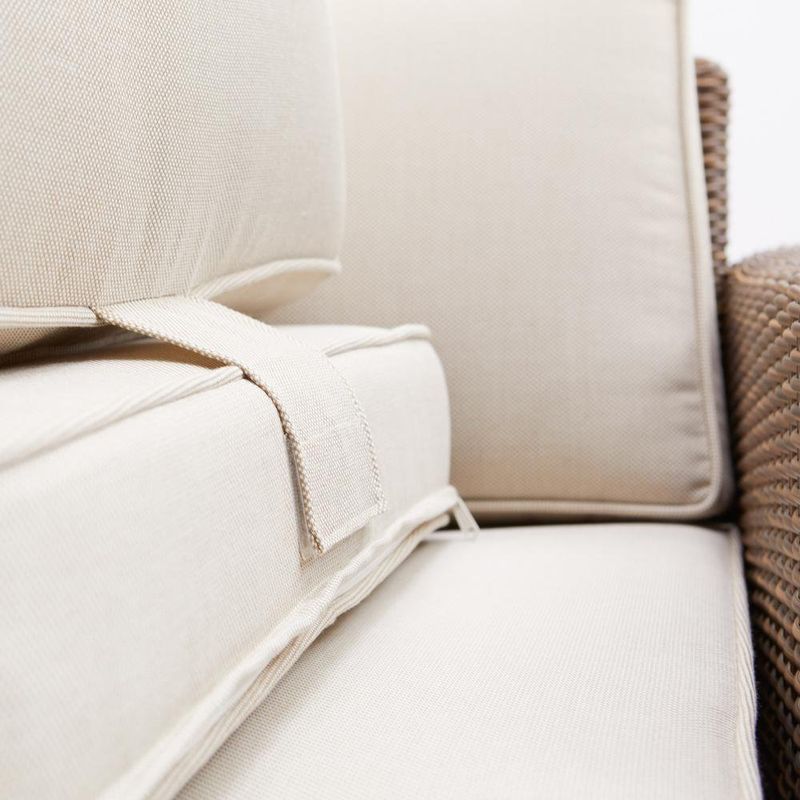 Set De Mueble Esquina De Ratán Y Aluminio 3 Pzas - Naterial