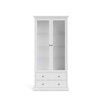 Vitrina Monet 2 Puertas Y 2 Cajones 42x96x201 Cm Blanca - Tvilum