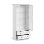 Vitrina Monet 2 Puertas Y 2 Cajones 42x96x201 Cm Blanca - Tvilum