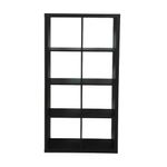 Librera Doble Cubos de 4 Niveles de 79 x 38 x 149 cm Color Café