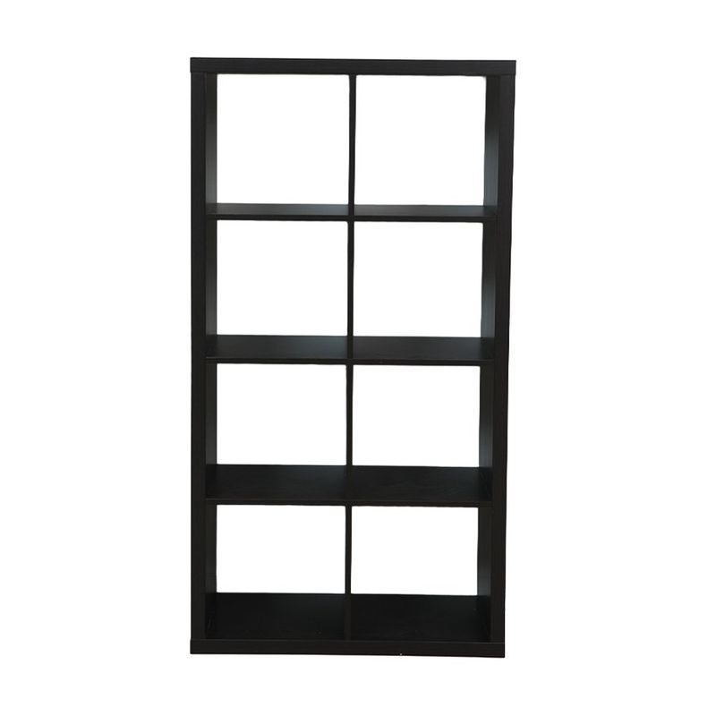 Librera Doble Cubos de 4 Niveles de 79 x 38 x 149 cm Color Café