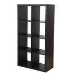 Librera Doble Cubos de 4 Niveles de 79 x 38 x 149 cm Color Café