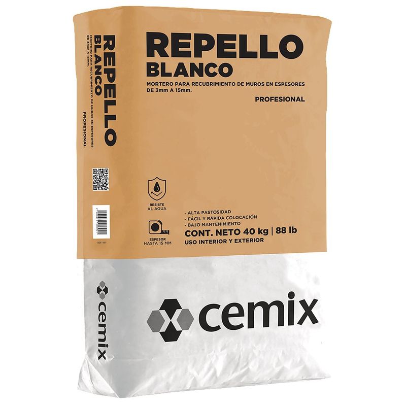 Repello Fino Blanco para Concreto 40 Kg - Cemix