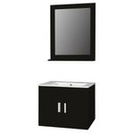 Vanity Aéreo con Espejo y Lavamanos Color Wengue