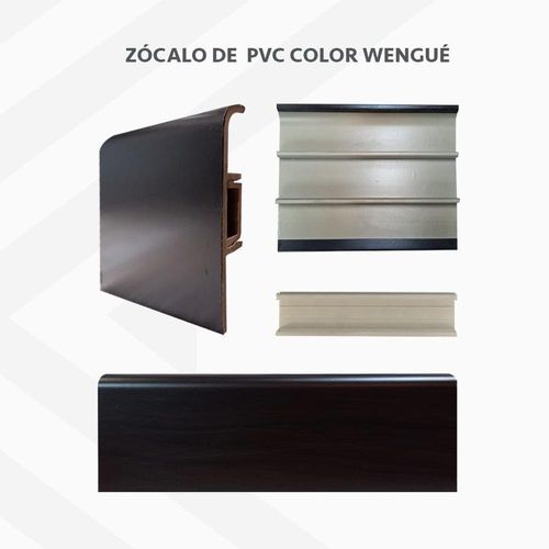 Kit de Zócalo Pvc Café Wengue 2.70 M - Dist.globales