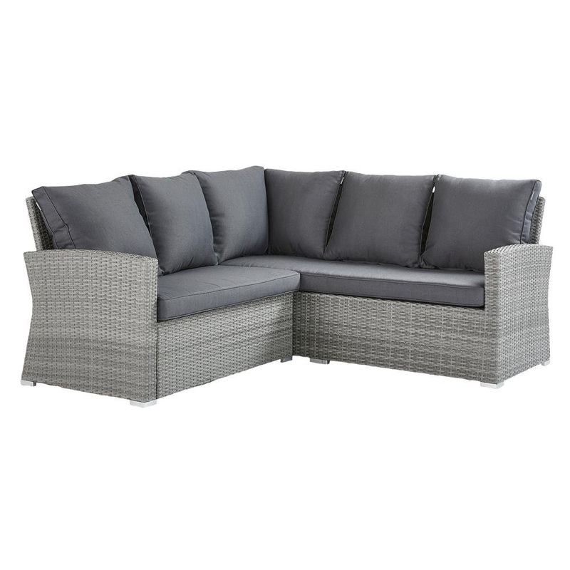 Set Esquinero Sion Mesa Altura Ajustable Gris