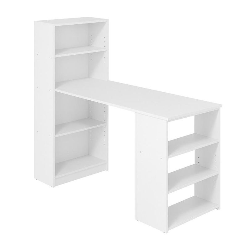 Escritorio Blanco con Librero Integrado