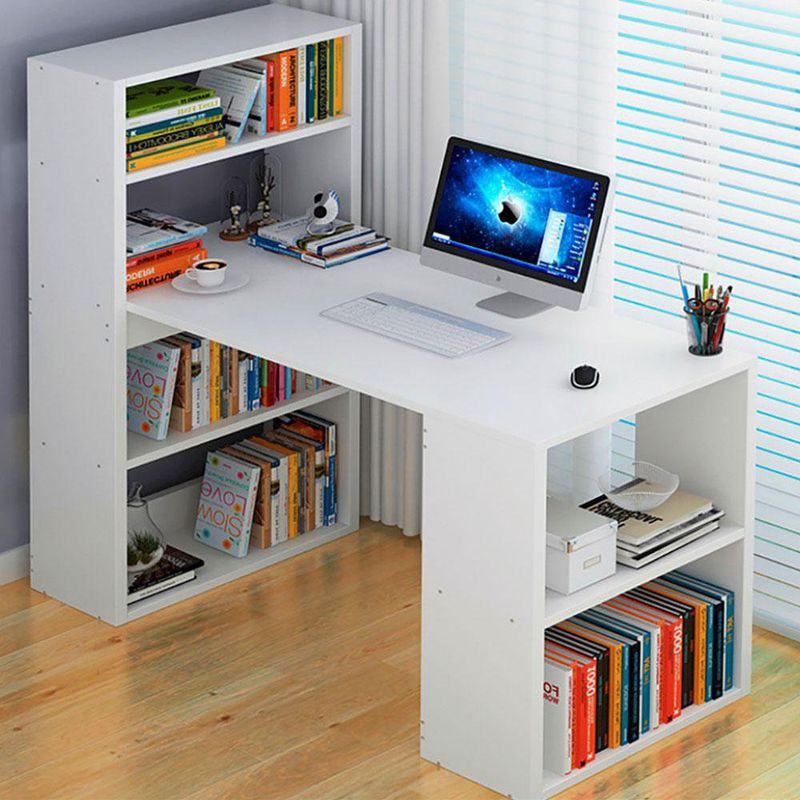 Escritorio Con Librera Blanco 120X48X120 Cm