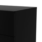 Gavetero Turin De 8 Gavetas Negro 140X40X82 Cm - Tvilum