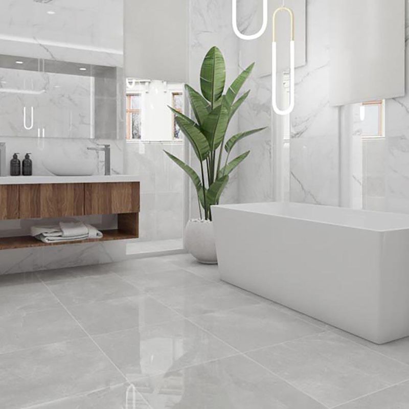 Caja De Piso Cerámico Pokhara Delhi Pulido Blanco 60X60 Cm  - Interceramic