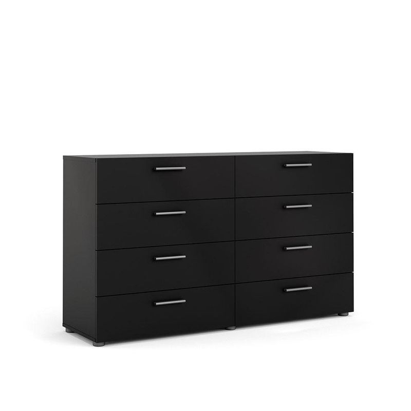 Gavetero Turin De 8 Gavetas Negro 140X40X82 Cm - Tvilum