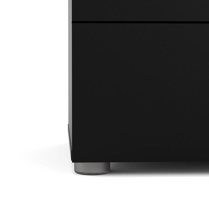 Gavetero Turin De 8 Gavetas Negro 140X40X82 Cm - Tvilum