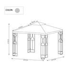 Toldo Columnas L Metálicas Gris - Solaris