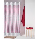 Cortina para Baño Líneas Rojas de 200X180 Cm - Atenas