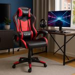 Silla-Gaming-Roja-con-Negro