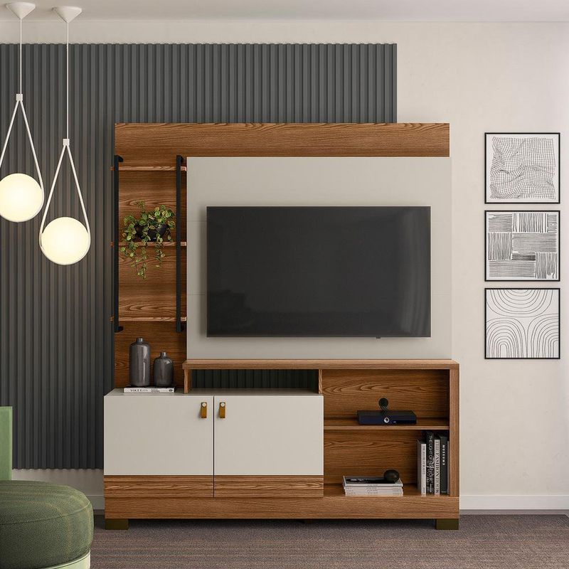 Mueble-Modular-Eris-Cafe-Y-Blanco-160x39x187-Cm---Zmobili