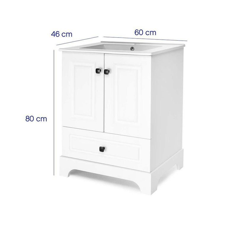 Vanity con Lavamanos y Almacenamiento Blanco Blair 24 Plg