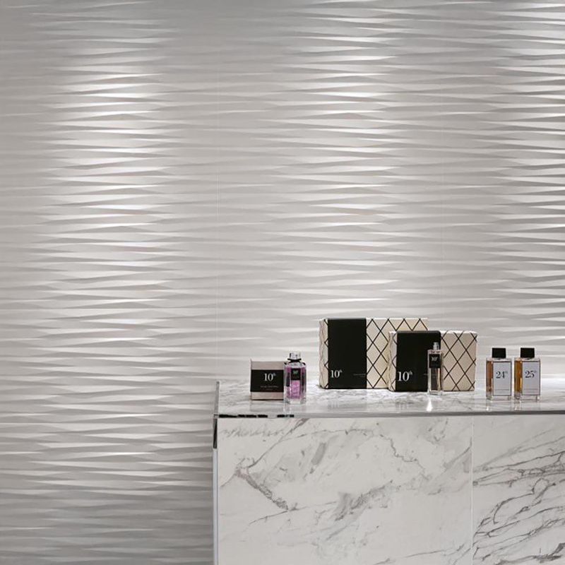 Azulejo 3D Wall Blade Blanco 40X80 Cm - Interceramic