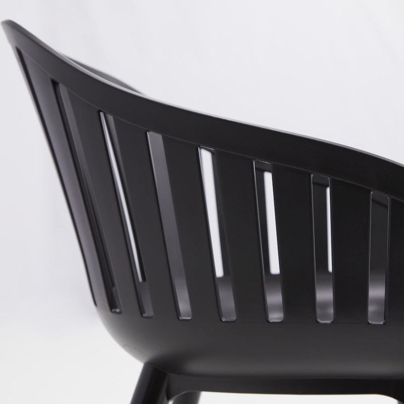 Silla de Aluminio Negra 54.4x54.8x79.8 Cm - Naterial