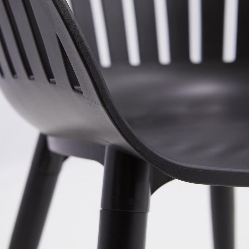 Silla de Aluminio Negra 54.4x54.8x79.8 Cm - Naterial