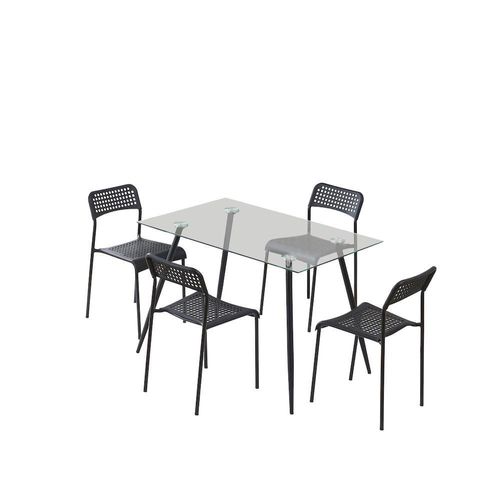 Set de Comedor de Vidrio Mariana para 4 Personas - Zmobili