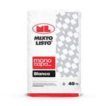Monocapa Color Blanco Mixto Listo de 40 Kg