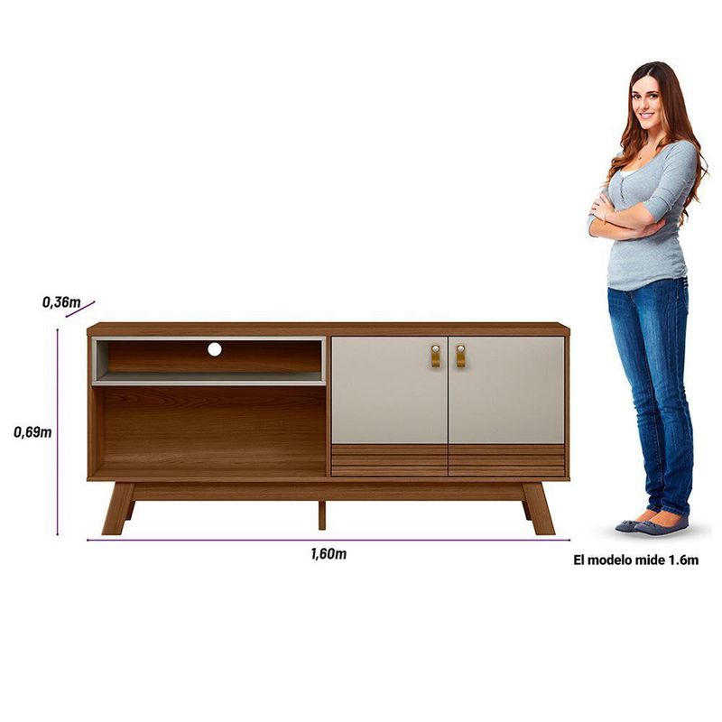 Mueble-Rack-de-Sala-Sedna-Cafe-y-Blanco-160x36x69-Cm---Zmobili