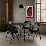 Comedor Rectangular Bridge Negro 4Pzas