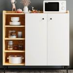 Mueble Multiusos Blanco Y Café Claro 90X30X82 Cm - Z