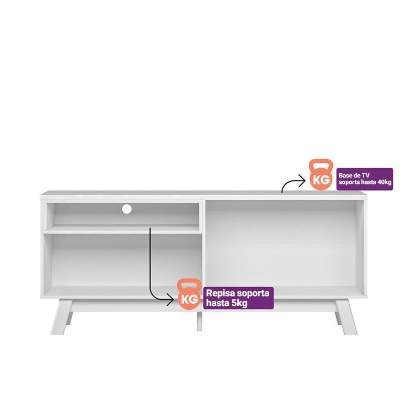 Mueble-Rack-de-Sala-Sedna-Cafe-y-Blanco-160x36x69-Cm---Zmobili