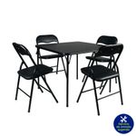 Juego De Mesa Y Sillas 5 Pzas Negro - Z