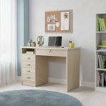 Escritorio con Gavetas Beige de 49 x 109 x 76 Cm