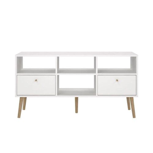 Mueble Auxiliar Blanco con 2 Cajones