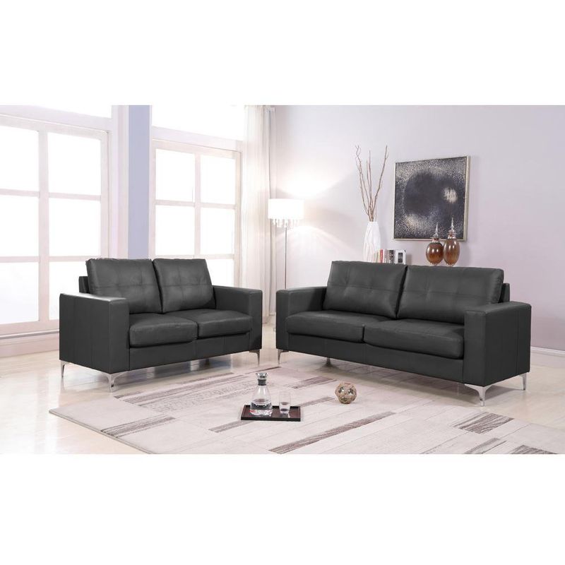 Sofá Negro Iguazu 3 Personas 194x77x86 Cm -  Zmobili