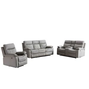 Set de Sala Roma Gris Reclinable 3+2+1 - Zmobili