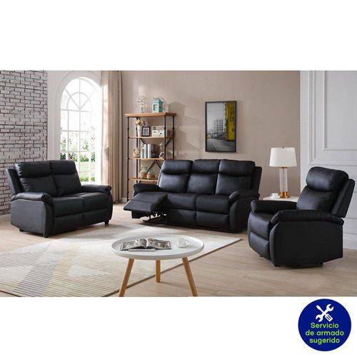 Set de Sala Negro 3 Pzas